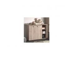 ELISE Commode moderne à 2 portes et étagères pour chambre bébé coloris chêne cuneo collection ELISE