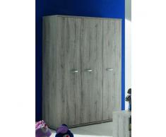 SWING Armoire à 3 portes ouvrantes pour chambre bébé coloris chêne Latvia