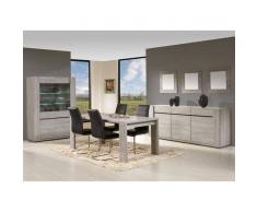 Depotmeubles Argentier 2 portes avec salle à manger complète coloris chêne grisé