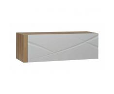 ELLYPSE Elément de rangement suspendu couleur beige avec porte blanc laquée