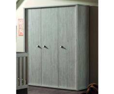 ELODIE Garde-robe à 3 portes ouvrantes pour chambre bébé/enfant coloris pin cottage