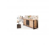 Depotmeubles Enfilade design en bois d'acacia massif coloris naturel chaulé