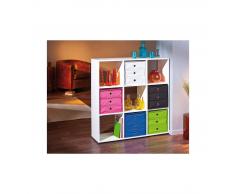 Depotmeubles Boîte de rangement à 3 tiroirs disponible en plusieurs coloris