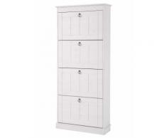 Bonprix - Armoire à chaussures 4 abattants Indra blanc pour maison
