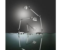 TOLOMEO MICRO - Lampe de bureau LED Alu Anodisé H37cm - Lampe à poser Artemide designé par Michele De Lucchi & Giancarlo Fassina