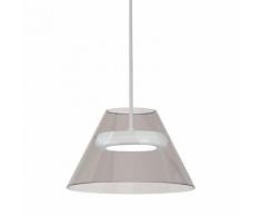 HAL - Suspension LED Blanc abat-jour verre fumé Ø20cm - Suspension La Chance designé par Guillaume Delvigne