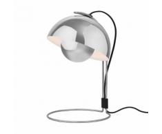 FLOWERPOT - Lampe de bureau Chrome H35cm - Lampe à poser & Tradition designé par Verner Panton