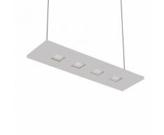 LARIS - Suspension LED 4 lumières Platine lumière neutre L70cm - Suspension Nowleds designé par