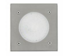 LAMEDO - Spot d'extérieur encastrable LED Blanc Chaud Nickel 10x10cm - Luminaire d'extérieur Eglo designé par