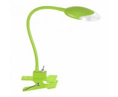 SNAKE - Lampe de bureau à pince LED flexible Vert H34cm - Lampe à poser Aluminor designé par