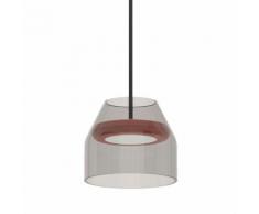 HAL - Suspension LED Rouge abat-jour verre fumé Ø14cm - Suspension La Chance designé par Guillaume Delvigne