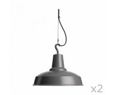 HOOK - 2 Suspensions d'extérieur Graphite Ø36cm - Luminaire d'extérieur Eleanor Home designé par Sune Jehrbo