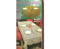 Laines Et Aiguilles - N°156 - Special Crochet Maison / Grand Napperon Tres Ajoure Avec Fleur Centrale - Carres Reunis En Rectangle - Centre Ou Chemin De Table - De L'ecossais Au Crochet Pour ...