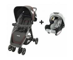 Poussette Combine 2 En 1 Avec Groupe 0+ (De 0 13kg) - Fabrication Franaise - Test Tcs- Mycarsit - Gris