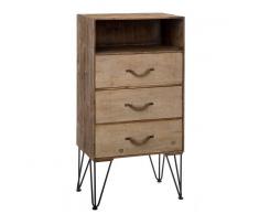 Tousmesmeubles Chiffonnier piétement épingle - BRUTUS - L 60 x l 38 x H 121