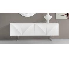 items-france ANAHEIM - Buffet design laque blanc 200x45.5x74.5cm