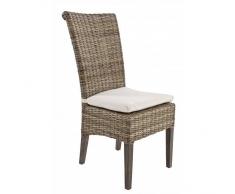 items-france CHAISE DOMINICA - Chaise dominica avec coussin 46x62x105cm