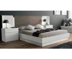 items-france COURBE - Lit adulte design avec chevets personnalisable