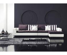 items-france NEWAGE - Canape contemporain tissu/similicuir 395x140x90
