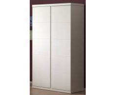 Leylina Armoire 2 portes en blanc laqué pour chambre enfant