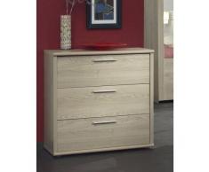 Leylina Commode à 3 tiroirs pour chambre enfant coloris chêne d'hiver
