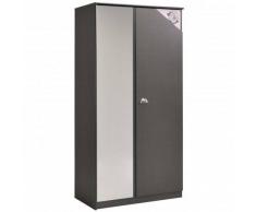 Leylina Armoire 2 portes pour chambre d'enfant au style baroque