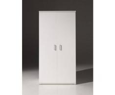 Leylina Armoire à 2 portes blanc pour chambre enfant