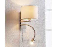 Florens - applique textile avec liseuse LED