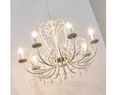 Grand lustre Sophina en blanc