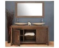Ensemble salle de bain teck 140 grey