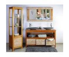 Ensemble complet salle de bain teck 140 new savanah