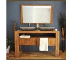Ensemble complet meuble salle de bain teck 140 borneo