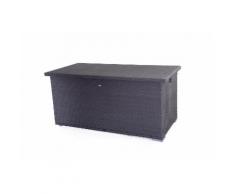 Coffre de rangement en résine tressée BORA gris
