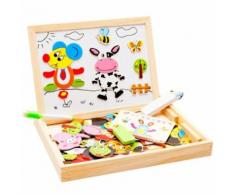 Puzzle De Dessin Magnétique En Bois Puzzle, Jouets D'apprentissage Des Enfants - Type 3