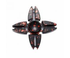 Noir Hand Spinner Tri-Fidget Étoile Quatre Pieds Main Spinner Fidget Toy Bureau Jeu Jouet Anxiété Stress Tdah Enfant Adultes Cadeau