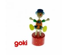 Marionnette Wakouwa Clown Pépone 12 Cm Jouet En Bois Enfant 3 Ans +. - Rouge