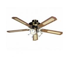 Ventilateur De Plafond Baleares Ø 132 Cm, 5 Pales Noyer/Cannées Noyer