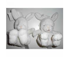 Doudou Lepin Blanc H&m Lot De Deux Doudous Lapins Blancs Peluches Hetm Yeux Fermes Jouet Enfant Bebe Naissance Soft Toys Blanket Comforter Bunny