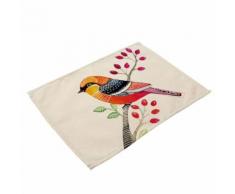 Tapis De Table Oiseau Imprimé Nappe De Table Housse De Bureau - Pm0015-4