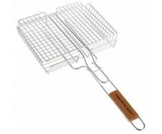 Grille Barbecue Double Cage 35x25cm Gr208