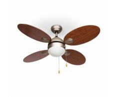 Klarstein Valderama Ventilateur De Plafond 42 60w Lampe De Plafond 2x43w -Cerisier
