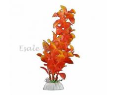 Plante Artificielle Orange En Plastique Décoration Aquarium