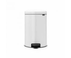 Brabantia Poubelle à Pédale newIcon, 20 litres, Fermeture Silencieuse, Seau en Plastique - White