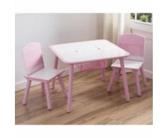 Table Enfant Et 2 Chaises Rose