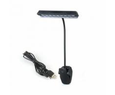 R-999 9 Led Lampe Reading Light Clip Usb Lumière Blanc Pour Pupitre Bureau
