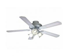 Ventilateur De Plafond Baleares Ø 132 Cm, 5 Pales Blanches/Cannées Blanches
