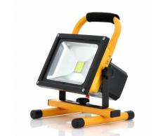 Spot à LED blanc 30W 2550 lumens portable rechargeable Etanche IP65