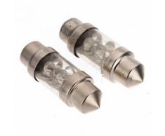 2x C5w 31mm 4 Led Ampoule Plaque Navette Blanc Veilleuse Plafonnier Voiture 12v