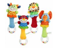 1pc Mignon Animal Grelot Hochet Jouet Peluche Clochette Cadeau Pr Bébé Enfant