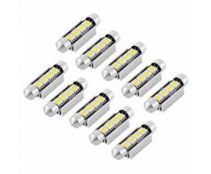 Xcsource 10pcs Guirlande Dôme De Lumière W Sans Erreur 41mm 4smd 5050 Led Canbus/ Dissipateur De Chaleur Pour Voiture Lampes De Lecture Plaques D'immatriculation Lumières Lampes Ma1043